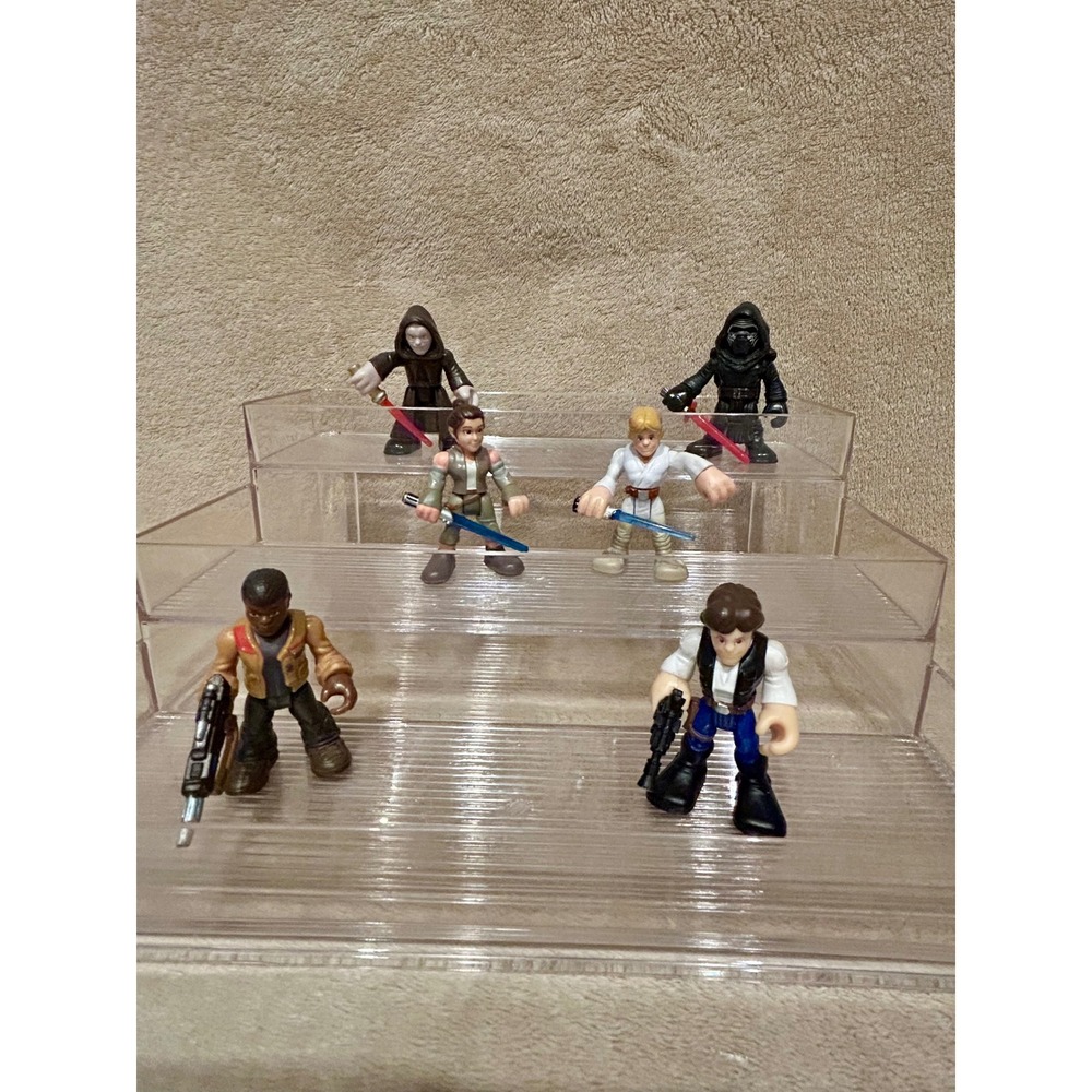 Star Wars Galactic Heroes Figure Lot of 6 Kylo Ren Rey Finn Luke Han Solo Hasbro